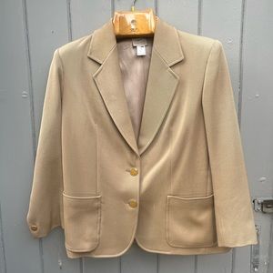 Vintage Celine Paris Tan Wool Blazer // Size 44